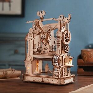 ROKR Classic Printing Press Hobby Model Kit Streampunk Stationary Mechanical